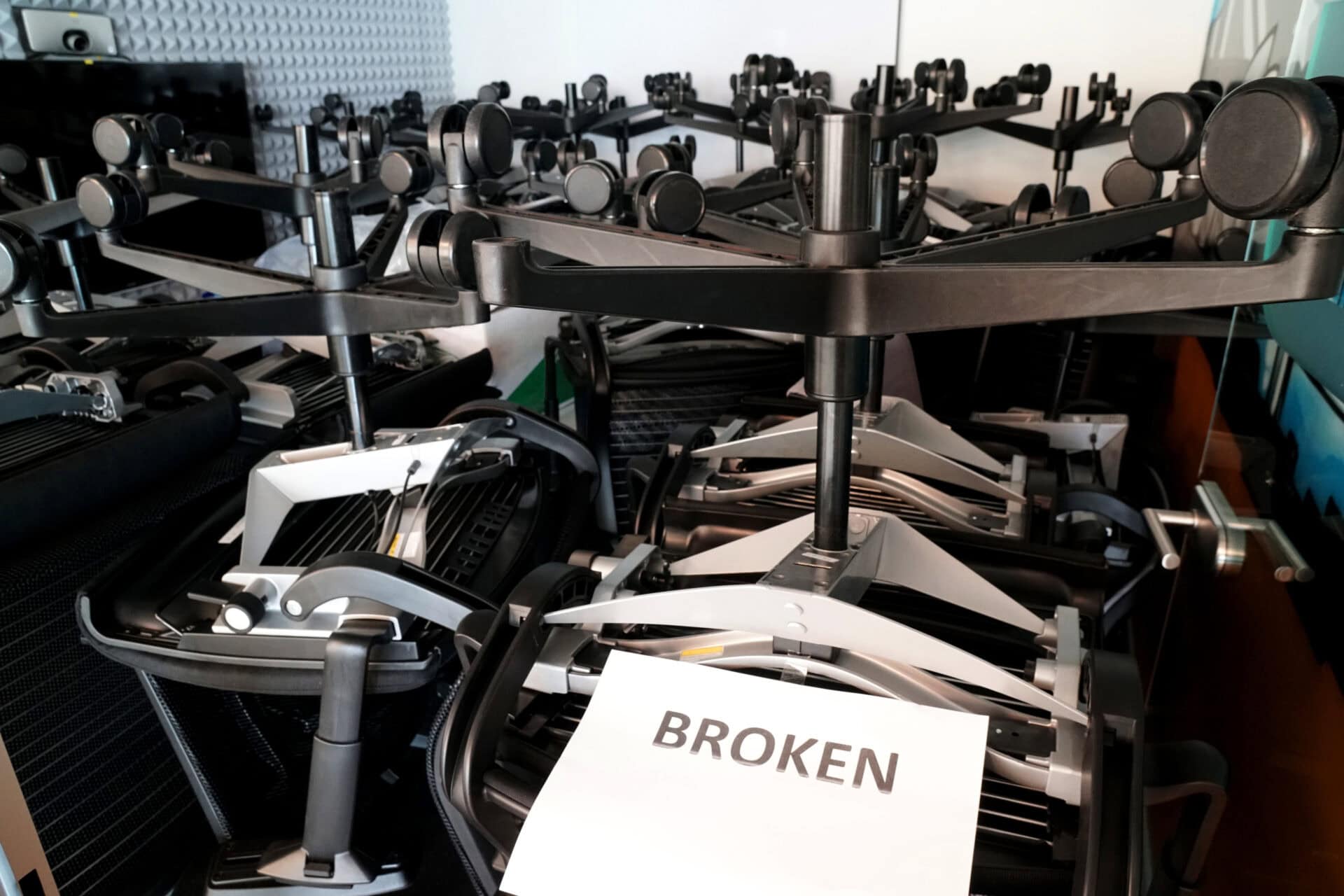 Room of broken chairs
