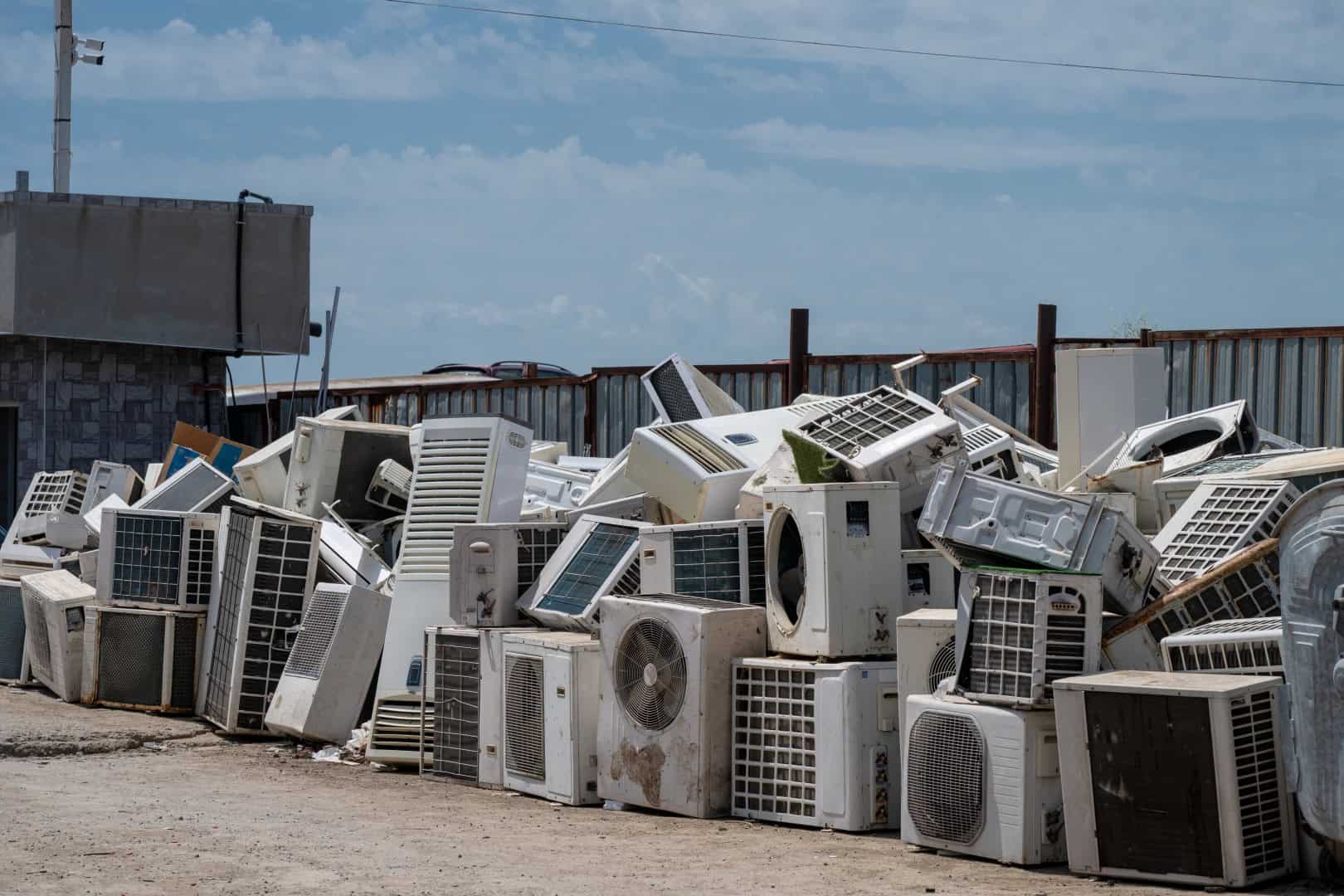 Domestic appliances ready for waste collection